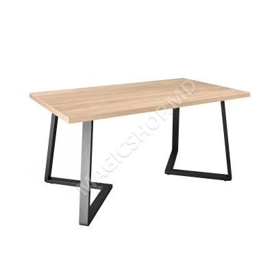 Стол FRIDA Sonoma + Black Legs 150×80