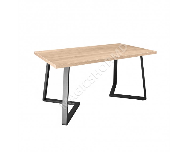 Стол FRIDA Sonoma + Black Legs 150×80