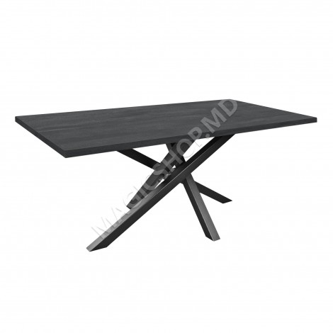 Стол Dakota из черного мрамора 180×90