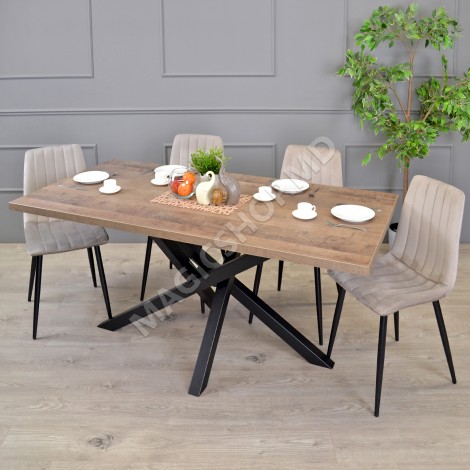 Стол Dakota из черного мрамора 180×90