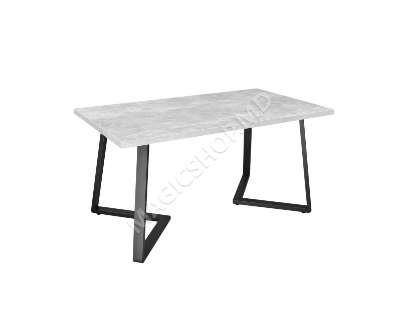 Стол FRIDA Beton+Black Legs 135×75
