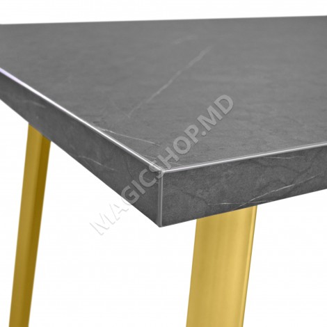 Masă FRIDA Marmură Neagră+Golden Legs 180×90