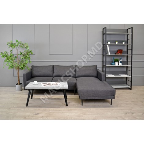 Угловой диван Era, левый/правый, темно-серый