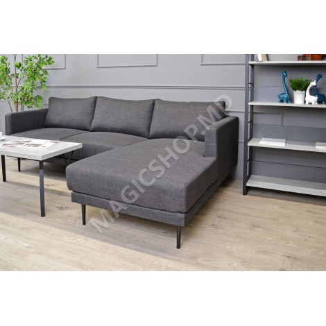 Угловой диван Era, левый/правый, темно-серый