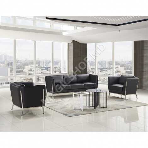 Canapea Salvador-3 Black, Camel