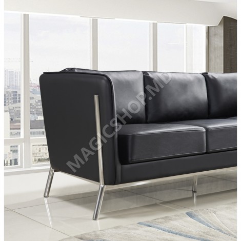 Canapea Salvador-3 Black, Camel