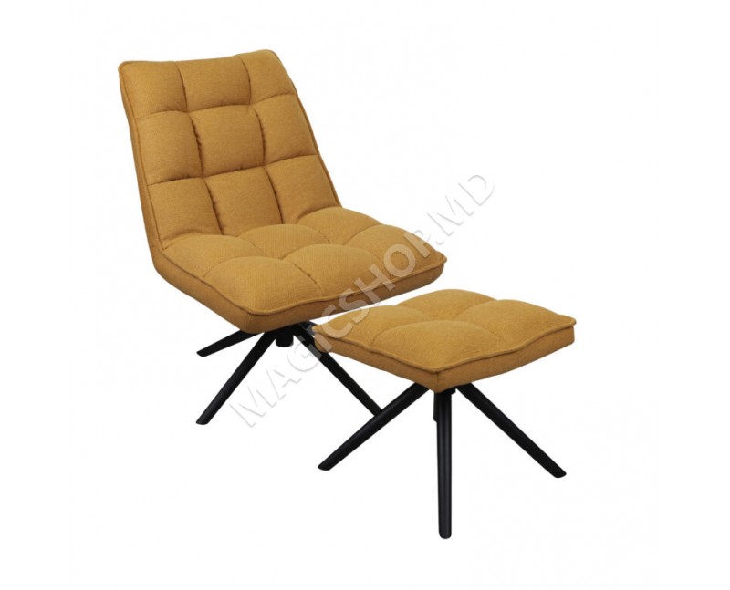 Fotoliu rotativ Spello + taburet