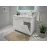 Mobilier baie Print cu cos pentru rufe Alb 100 cm