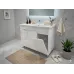 Mobilier baie Print cu cos pentru rufe Alb 100 cm