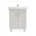 Mobilier baie Alpin cu 2 usi 65 cm, alb, bej, turcoaz
