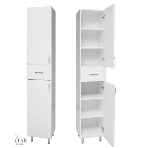 Dulap baie CLASIC cu cos pentru rufe 35 cm