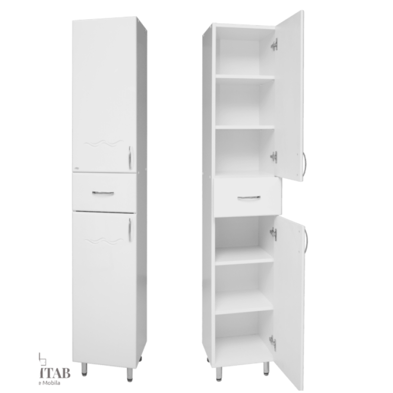 Dulap baie CLASIC cu cos pentru rufe 35 cm
