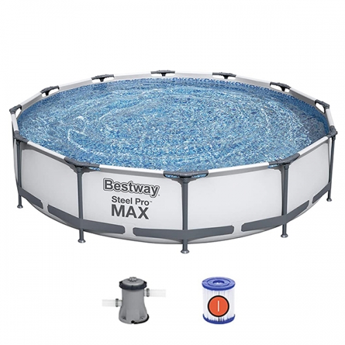 Piscină Bestway STEEL PRO MAX Round 366х76 cm, 6473 L, cadru metalic