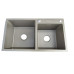 Chiuvetă Backer PVD Duo 750-41047 Nano Black / Titan Grey + Coș, Dozator de săpun, sifon