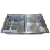 Chiuvetă Backer Duo 750-41047 Inox + coș, dozator de săpun, sifon