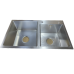 Chiuvetă Backer Duo 750-41047 Inox + coș, dozator de săpun, sifon