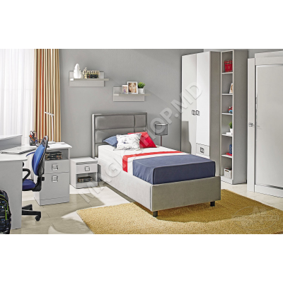 Кровать Ambianta Amigo 110x209x98,6 см  Серый