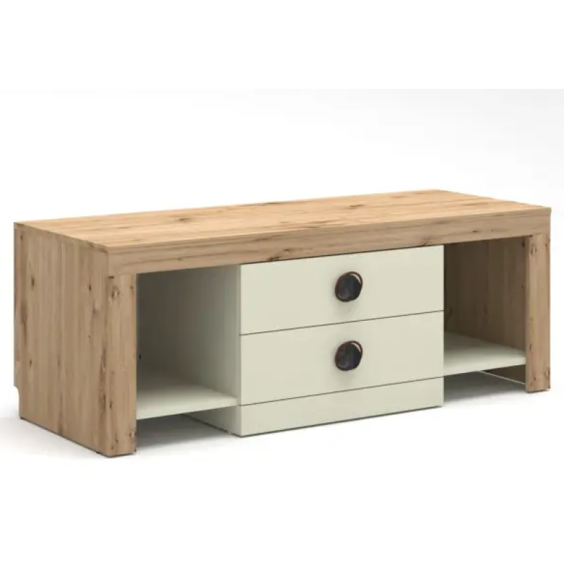 Comoda Ambianta Amigo 130x49 cm Gri, Bej