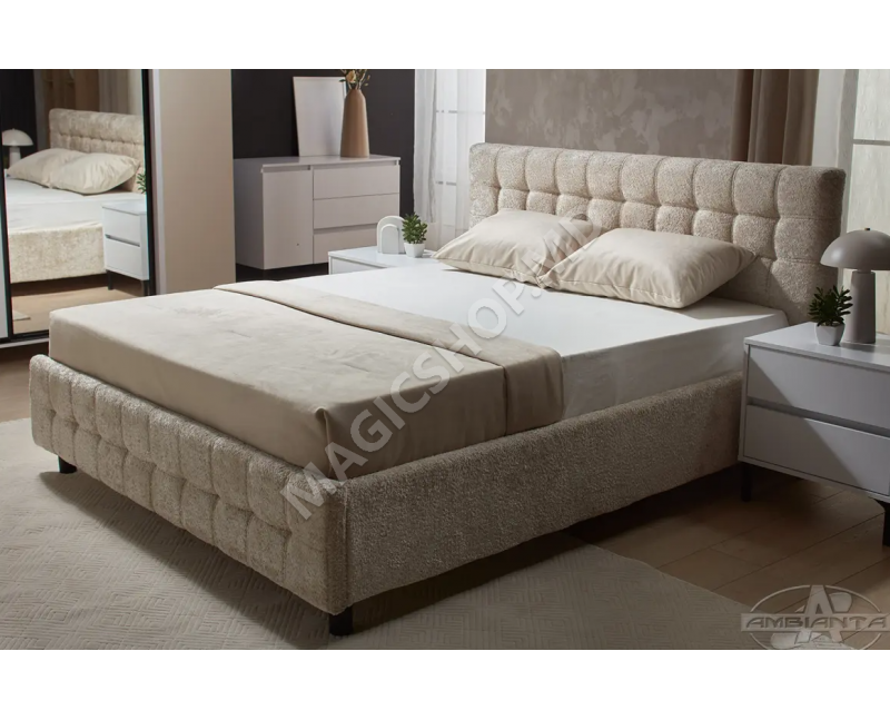Кровать Ambianta Rio 102x221x150 см, бежевый, серый, светло-зеленый, кирпичный