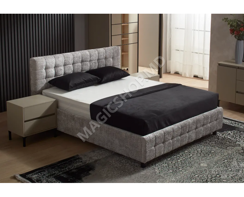 Кровать Ambianta Rio 160x200 см бежевый, серый, светло-зеленый, кирпичный