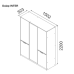 Dulap Ambianta Inter New (150x53x220 cm)