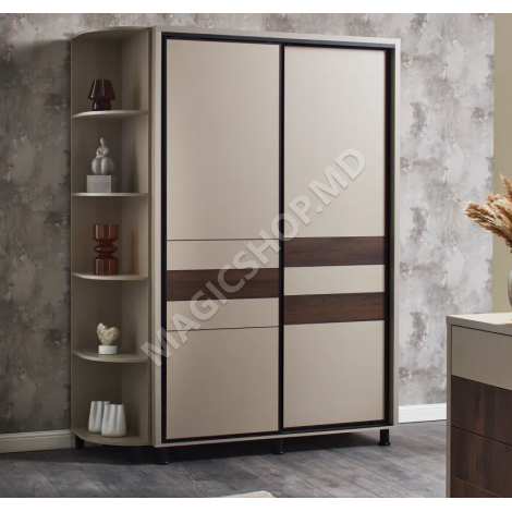 Гардероб Ambianta Cristal 120x224x58 см, Белый, Фунго