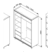Dulap Ambianta Cristal 120x224x58 cm, Alb, Fungo