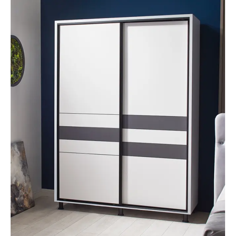 Dulap Ambianta Cristal 120x224x58 cm Alb, Fungo