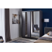 Set dormitor Ambianta Rio Grafit (Pat 1,4 m) + saltea