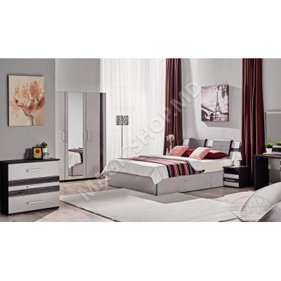 Набор для спальни Ambianta Fenix Гасиенда серый (кровать 1,4 м)