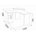 Masa pentru calculator AMIGO colt 120x120x76 cm Alb, Crem, Gri