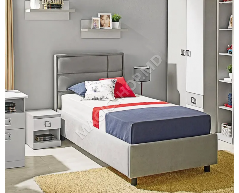 Кровать Ambianta Amigo 90x200 см  Серый