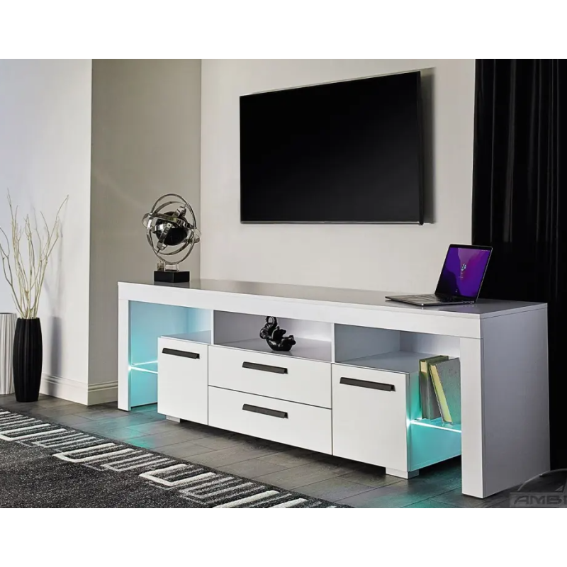 Comoda Ambianta TV CITY 1.6 m Alb