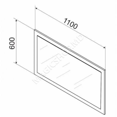 Зеркало Cristal 60x110 cm