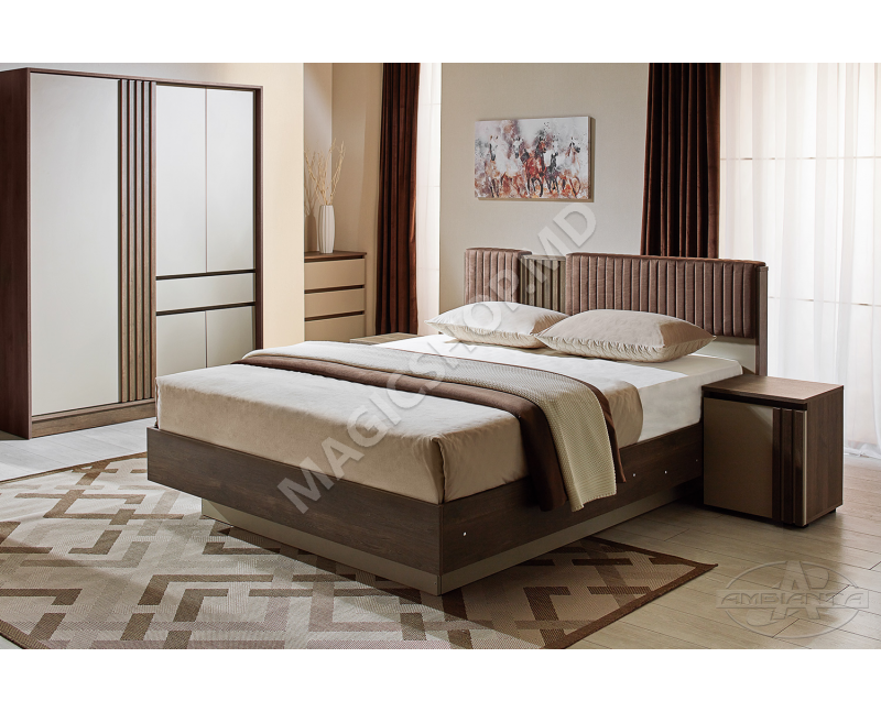 Кровать Ambianta MALTA, с опорой, Nucc-Fuhgo 160x200 cm