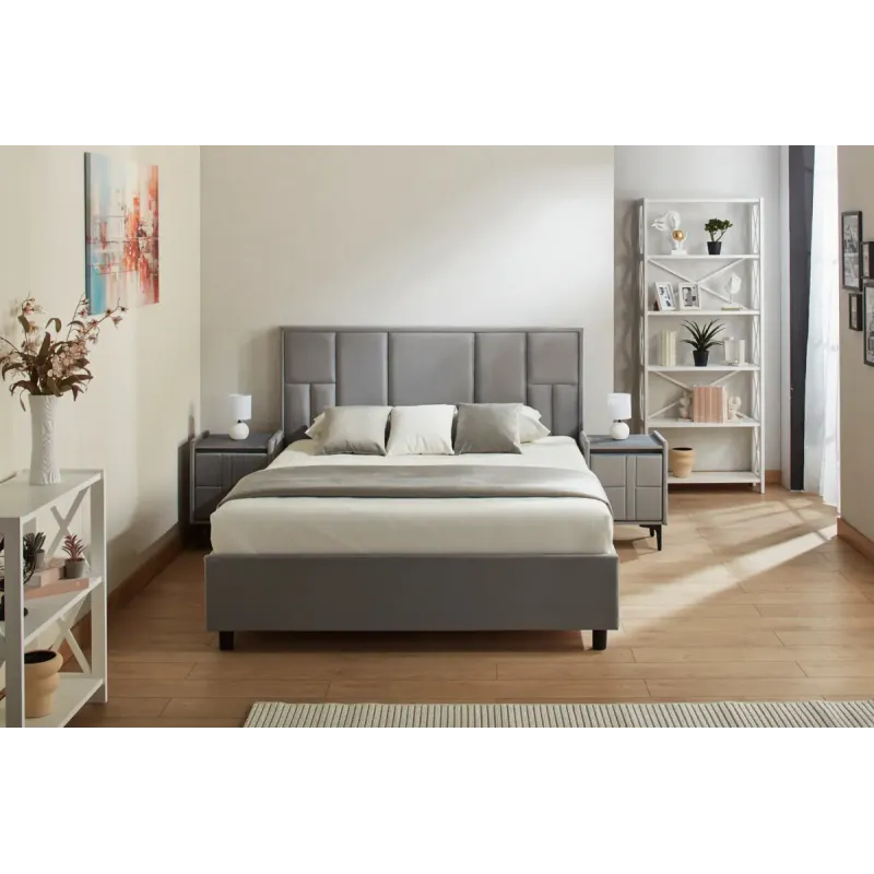 Dormitor Ambianta Onyx 180x200 cm Gri