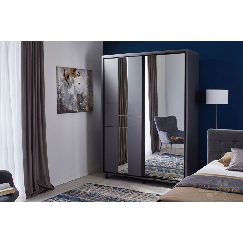Dulap Ambianta Rio Grafit 140x224x58 cm 