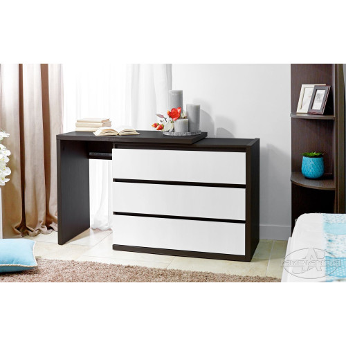 Comoda Ambianta EXTENSIBILA Alb/Wenge