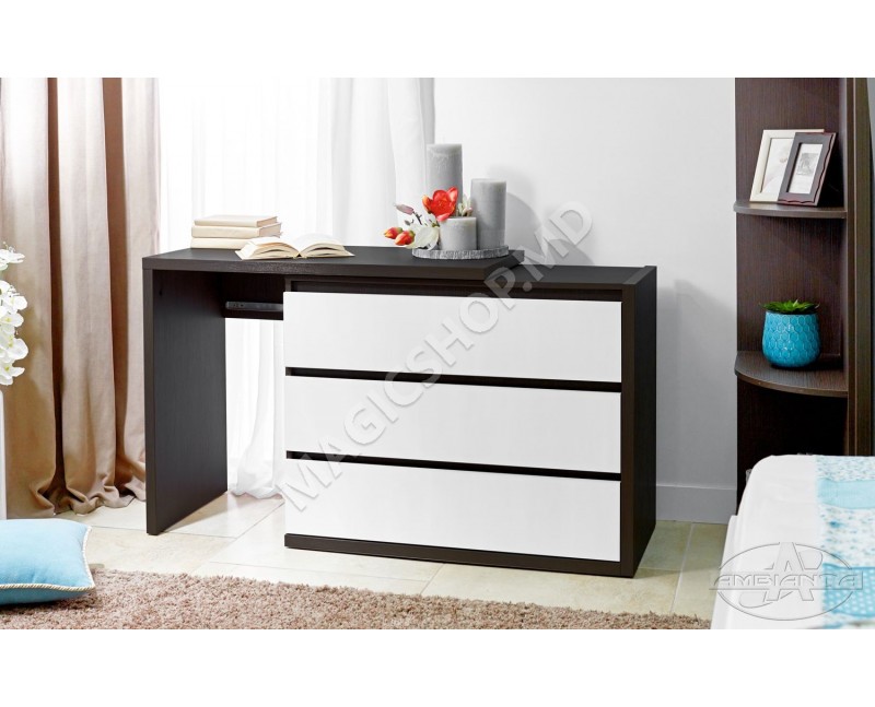Comoda Ambianta EXTENSIBILA Alb/Wenge