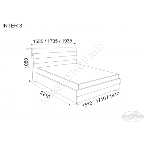 Кровать Ambianta Inter-3 1.6m Turcoaz