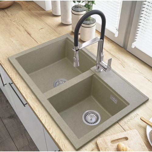 Chiuvetă Granitan HEKTOR Grey / Beige / Black