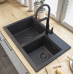 Chiuvetă Granitan HEKTOR Grey / Beige / Black