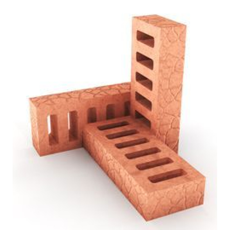 Cărămidă pentru sobe, cu goluri 205x100x50 mm