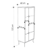 Dulap SPARK 60x150cm, bendir/ alb