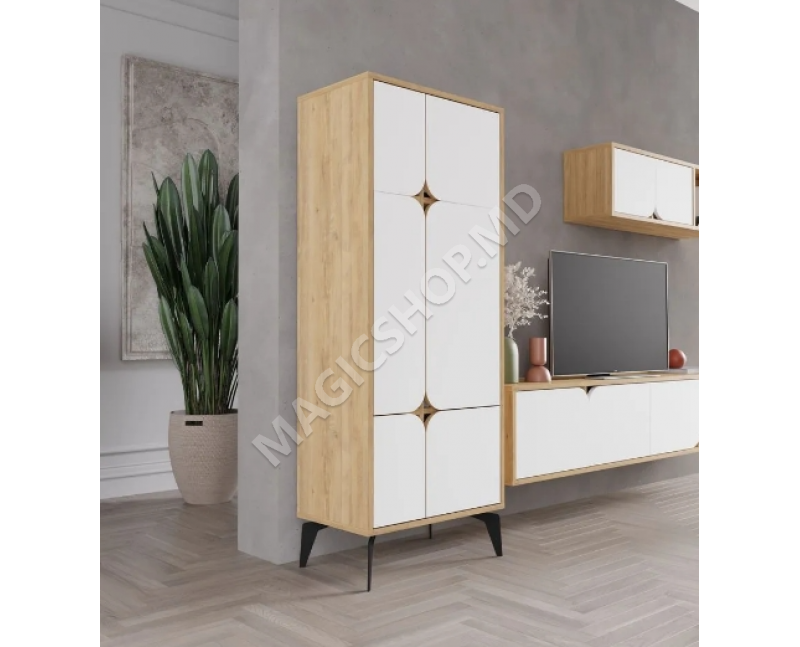 Шкаф SPARK 60 x 150 см, гнутый/белый