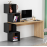 Masă de scris BALANCE, oak/ silky black