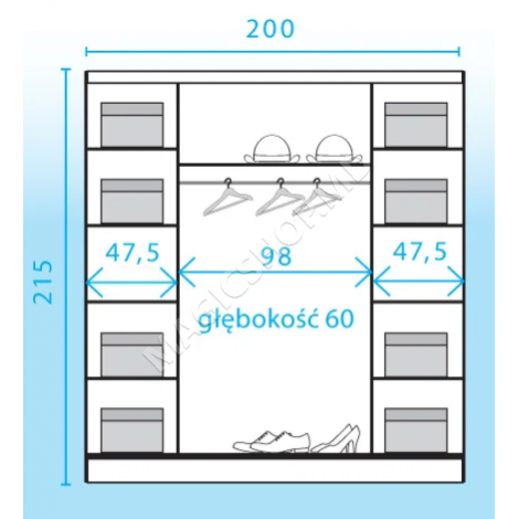 Шкаф Denver DEN2-200