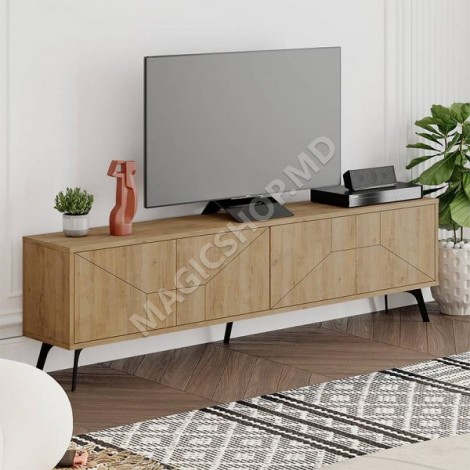 Comoda / Consola DUNE TV, albă; oak