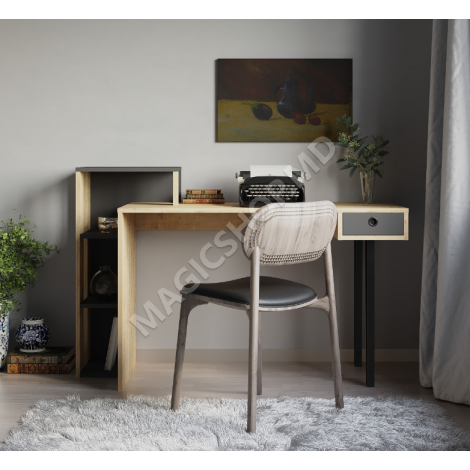 Masă de scris LOYD, alb/ light mocha