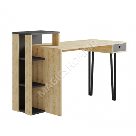 Masă de scris LOYD, alb/ light mocha